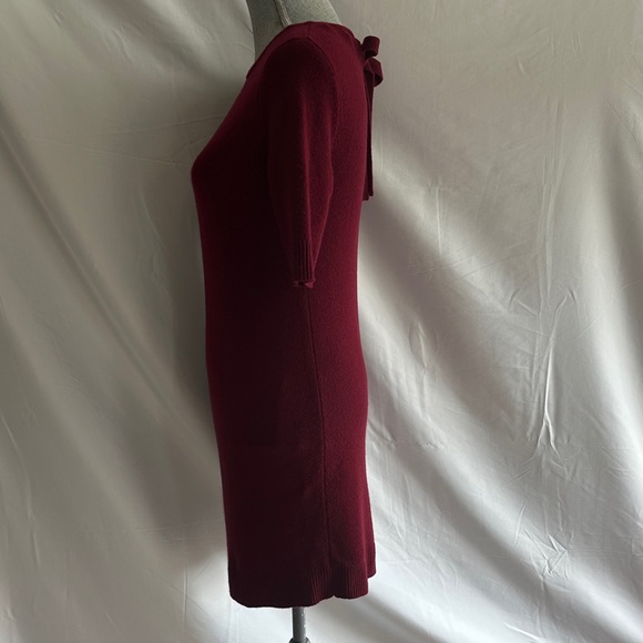 Theory Mini Knit Dress in Burgundy - Picture 6 of 9